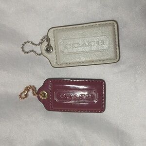 2PCS Coach Red and Gray Tags